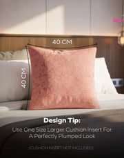 Set of 2 Dusty Pink Decorative Throw Pillow Covers for Sofa & Bed Cushions