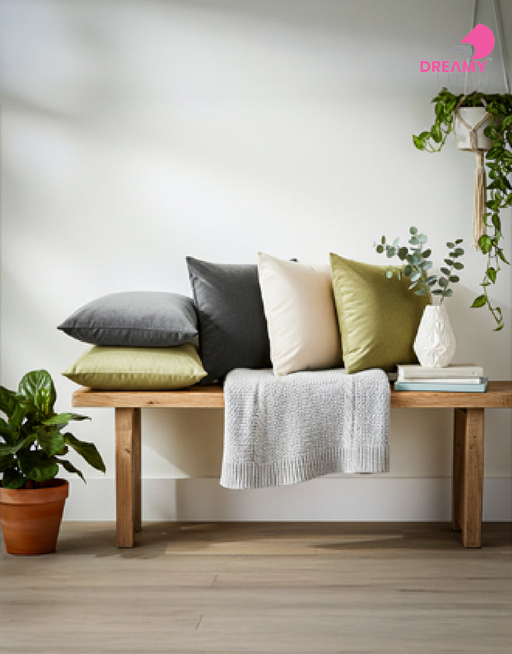 Sofa Cushion Covers Set of 2 Hidden Zip