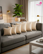Sofa Cushion Covers Set of 2 | Water Resistant | Hidden Zipper | Easy Clean 5