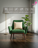 Sofa Cushion Covers Set of 2 | Water Resistant | Hidden Zipper | Easy Clean 4