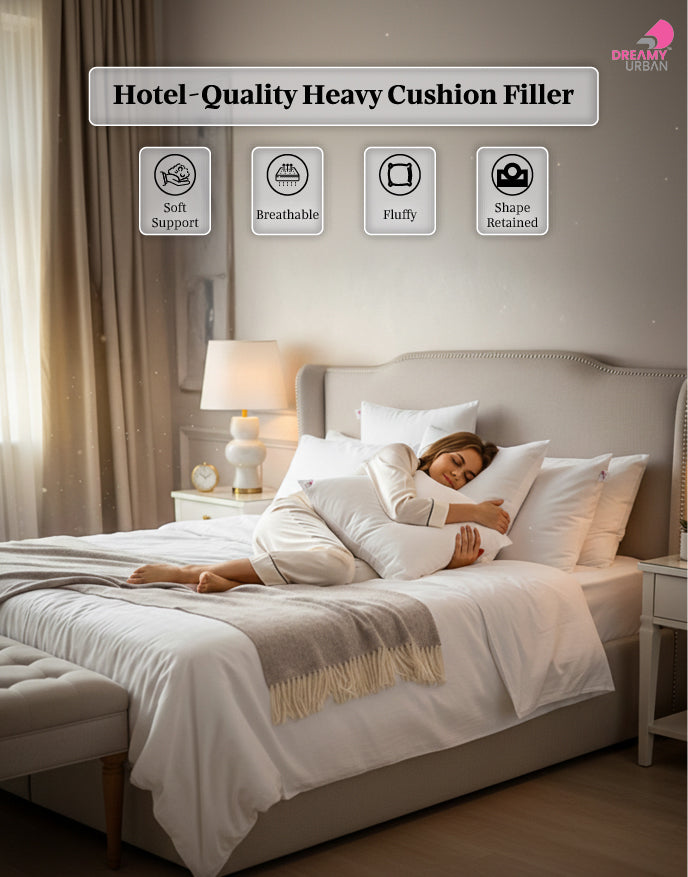 Premium cushion pads inner with soft, breathable, fluffy, and shape retained filling for comfortable sleep